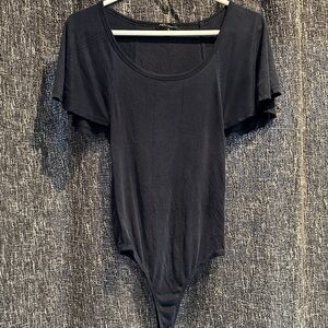 Honey Punch Midnight Ribbed Bodysuit